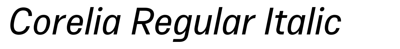 Corelia Regular Italic